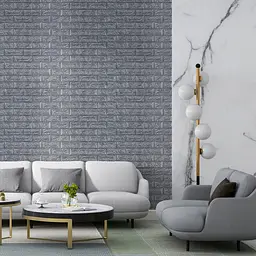 R017-2-20 Панель стінова Sticker Wall в рулоні 3D 700х19600х2мм Срібло SW-00002278 - мініатюра 6