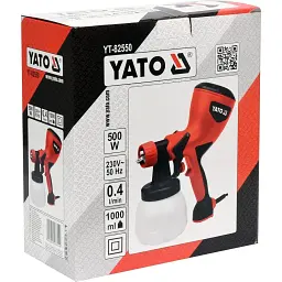 Пістолет для фарбування стін Yato 500 Вт бачок 1 л (YT-82550) - мініатюра 3