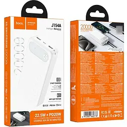 Зовнішній акумулятор Hoco J154A Victorious 20000mAh 22.5W White [161346] - мініатюра 3