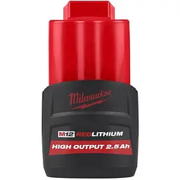 Акумулятор Li-Ion HIGH OUTPUT MILWAUKEE, M12 HB2.5 2.5Аг