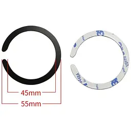Стальная пластина DK для MagSafe Ring на скотче (Кольцо С / black) - мініатюра 2