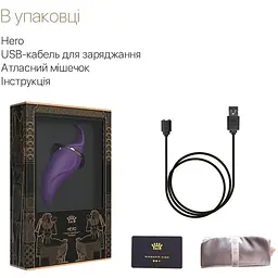 Вібратор 2 в 1 із язичком Zalo Hero Twilight Purple кристал Swarovski - мініатюра 7