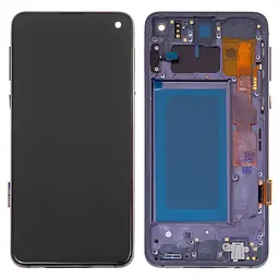 Дисплей для Samsung G970 Galaxy S10e, чорний, з рамкою, Оригінал (переклеєне скло)