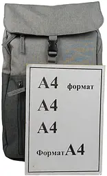 Рюкзак міський Live in style 18L, сірий, з клапаном на фастексі, для документів А4 - мініатюра 10