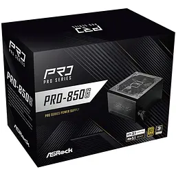 БЖ 850W ASRock PRO PRO-850G 120mm, 80+ Gold, Retail - мініатюра 5