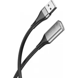 Кабель XO NB219 USB A - USB A 2.0 2 м чорний - мініатюра 2