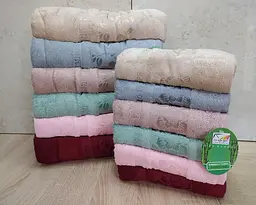 Набір турецьких махрових рушників Cestepe 50х90 6 штук + 70х140 6 штук Bamboo Cicek