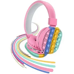 Дитячі бездротові навушники RIAS AH-806E Pop It Bluetooth Pink (3_04773) - мініатюра 2
