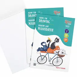 Альбом-склейка для малювання Cats on a Вicycle А4 100г/м2 30л ROSA Kids - мініатюра 3
