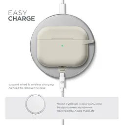 Силіконовий чохол для навушників Apple AirPods Pro 3, Hang Case, білий, ультратонкий захисний кейс товщиною 2 мм, захист від подряпин, пилу та ударів, компактний, з карабіном для кріплення, ArmorStandart (ARM88285) - мініатюра 7
