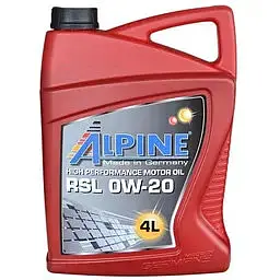 Олива моторна синтетична Alpine RSL 0W-20 API SP ILSAC GF-6A 4 л (23446)