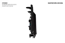 Штатна автомагнітола EasyGo M9-3-32-HEA Hyundai Elantra (AD) 2016-2018, Avante 2015-2018 - мініатюра 2