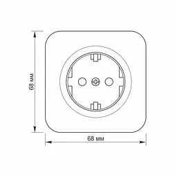 Розетка Videx BINERA IP20 зовнішня 1ая із заземленням біла (VF-BNS21G-W) - мініатюра 4