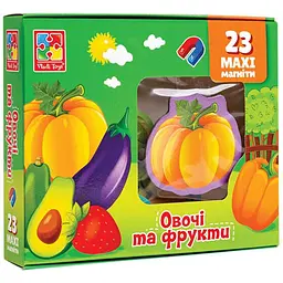 Уцінка. Набір магнітів Vladi Toys Овочі та фрукти, 23 шт. (VT3106-28) 