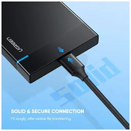 Дата кабель USB-C 3.1 to Micro USB 3.0 1.0m 3A US312 black Ugreen (20103) - мініатюра 5