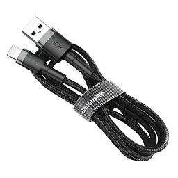 USB кабель Baseus Cafule for Ligtning 2,4A/0,5m. чорно-сірий CALKLF-AG1 - мініатюра 3