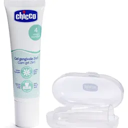 Дитяча зубна паста Chicco Набір: гель для ясен 2в1+ зубна щітка-масажер (11262.00) - мініатюра 3