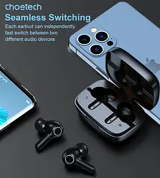 Bluetooth-гарнітура Choetech BH-T06 TWS bluetooth - мініатюра 3