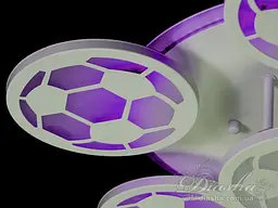 Люстра стельова LED Diasha 8065/5+1WH, 105W, 3200K-6500K, білий акрил, сучасний стиль для дитячої, коридору, кафе - мініатюра 2