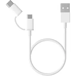 Кабель Xiaomi USB cable 2 in 1 мicro USB + Type-C 1 м SJV4082TY