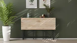 Стіл-книжка трансформер Оріон 3 Ferrum-decor 750x1150x880 Чорний метал ДСП Дуб Сан-Марино 16 мм (FRD-105082) - мініатюра 3