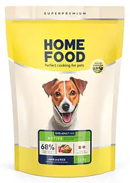 Корм для активних собак та юніорів малих порід Home Food з ягням та рисом 1,6кг