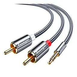 Кабель мультимедійний Essager 3.5 mm M - 2xRCA M чорний 3 м (EYPZJ-MYC0G)