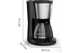 Кавоварка крапельна Tefal Subito чорно-сріблястий 1.25 л (CM5S1DE0) - мініатюра 3