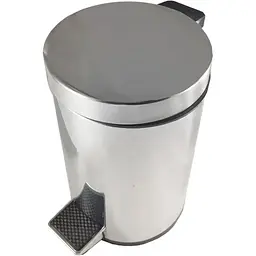 Відро з педаллю для сміття 3 л хром Frap F701 1/12, Хром