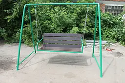 Гойдалки садові, лавка на ланцюгах - мініатюра 3