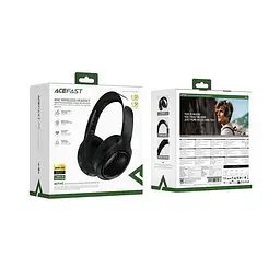 Бездротові накладні навушники ACEFAST H5 active noise cancelling wireless headset Black (6974316284277) - мініатюра 2
