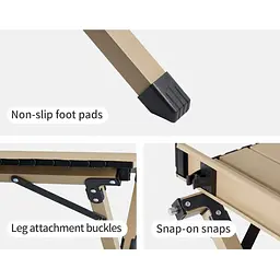 Складаний стіл Naturehike Star Jane T01 CNK2550JJ018, 119х60 см, вуглецева сталь, бежевий - мініатюра 4