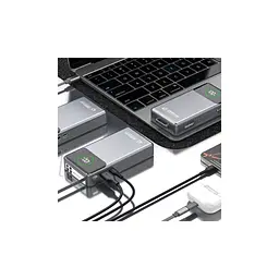 Батарея універсальна Dudao K31Pro 20000mAh 45W PD, QC, with built-in USB-C/Lightning cables (6977196682010) - мініатюра 5