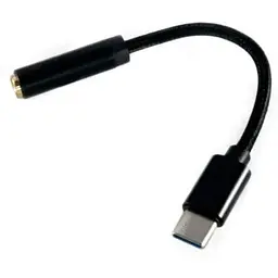 Кабель-перехідник звуковий ExtraDigital Type-C M - 3.5 мм F 12 см чорний (KBA1760)