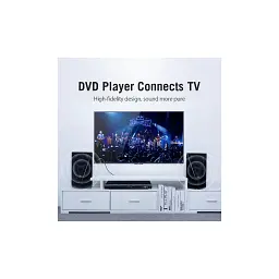Кабель мультимедійний 1xRCA M to 1xRCA M 2.0m digital black Vention (VAB-R09-B200) - мініатюра 2