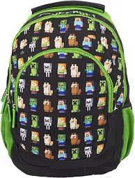 Рюкзак шкільний Minecraft Multi Characters AB330 39 х 28 х 17 см зелений з чорним (502021200) - мініатюра 2