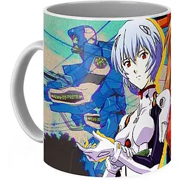 Кухоль GeekLand Evangelion Євангеліон Рей проти Аска EV 02.01 330 мл білий - мініатюра 2