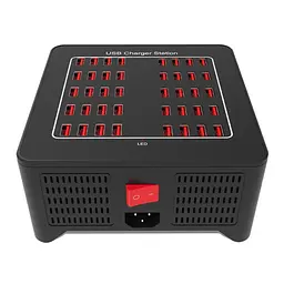Зарядна станція ILEPO багатопортова на 40 USB портів 200 Вт / мережевий мультизарядний пристрій (19014)