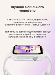 Дитячі смарт годинник-телефон LEMFO LT38 4G GPS SIM-карта геозона відеодзвінок White (17824) - мініатюра 5