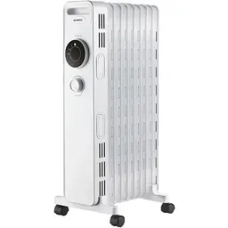 Радіатор масляний Voltronic KUMTEL KUM-1225S, 2000 Вт, 9 ребер, 20 м², 640×480×250мм, White, Box