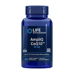 Вітамінно-мінеральний комплекс Life Extension Коензим Q10, 50 мг, AmpliQ CoQ10, 60 вегетаріанських капсул (LEX25536)