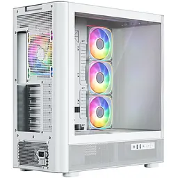 Корпус ModeCom VOLCANO AQ500 ARGB MIDI FRONT LCD 6,2” 4x120mm fans WHITE без БЖ ATX - мініатюра 6