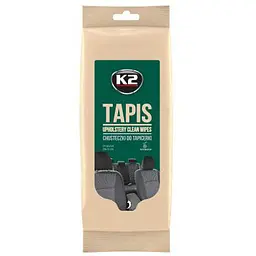 Серветки вологі для очищення тканинної оббивки K2 Tapis Wipes 20х18 см (K212) 24 шт