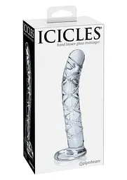 Фалоімітатор скляний Icicles No 60 15 см прозорий - мініатюра 5