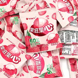 Китайські жувальні цукерки Orion Peelable Lychee Flavor Gummy Candy Лічі 17г - мініатюра 4