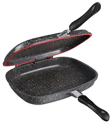 Сковорода гриль BOHMANN BH-1700-32MRB двухсторонняя 32 см с мраморным покрытием - мініатюра 2