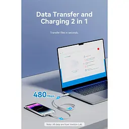 Кабель Vention USB 2.0Type-C M-LightningM,1.0 м,PD 27W,PVC, білий (LAKWF) - мініатюра 8