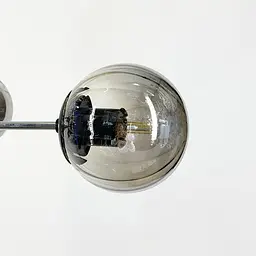 Люстра стельова в хромованому корпусі на 4 графітових плафони Ø 60 см | Арт. 51797/4 CH+BK+GR | Line F - мініатюра 2