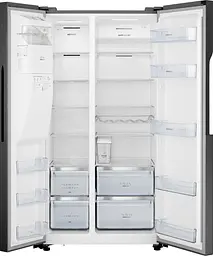 Холодильник Gorenje SBS 179x68x91см 2 двері Х-368 л М-167 л A++ NF Plus Інвертор диспенсер дисплей чорний (NRS9EVB) - мініатюра 3