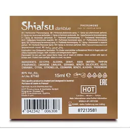 Парфуми чоловічі з феромонами Hot Shiatsu Pheromone Fragrance Men Dark Blue 15 мл - мініатюра 5